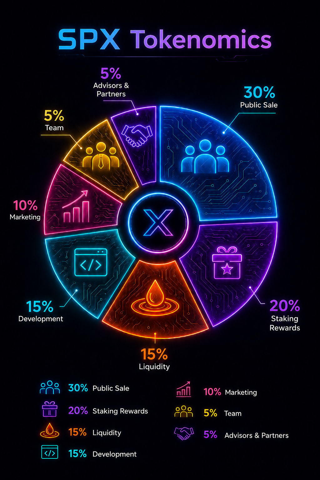SPX77K tokenomics distribution